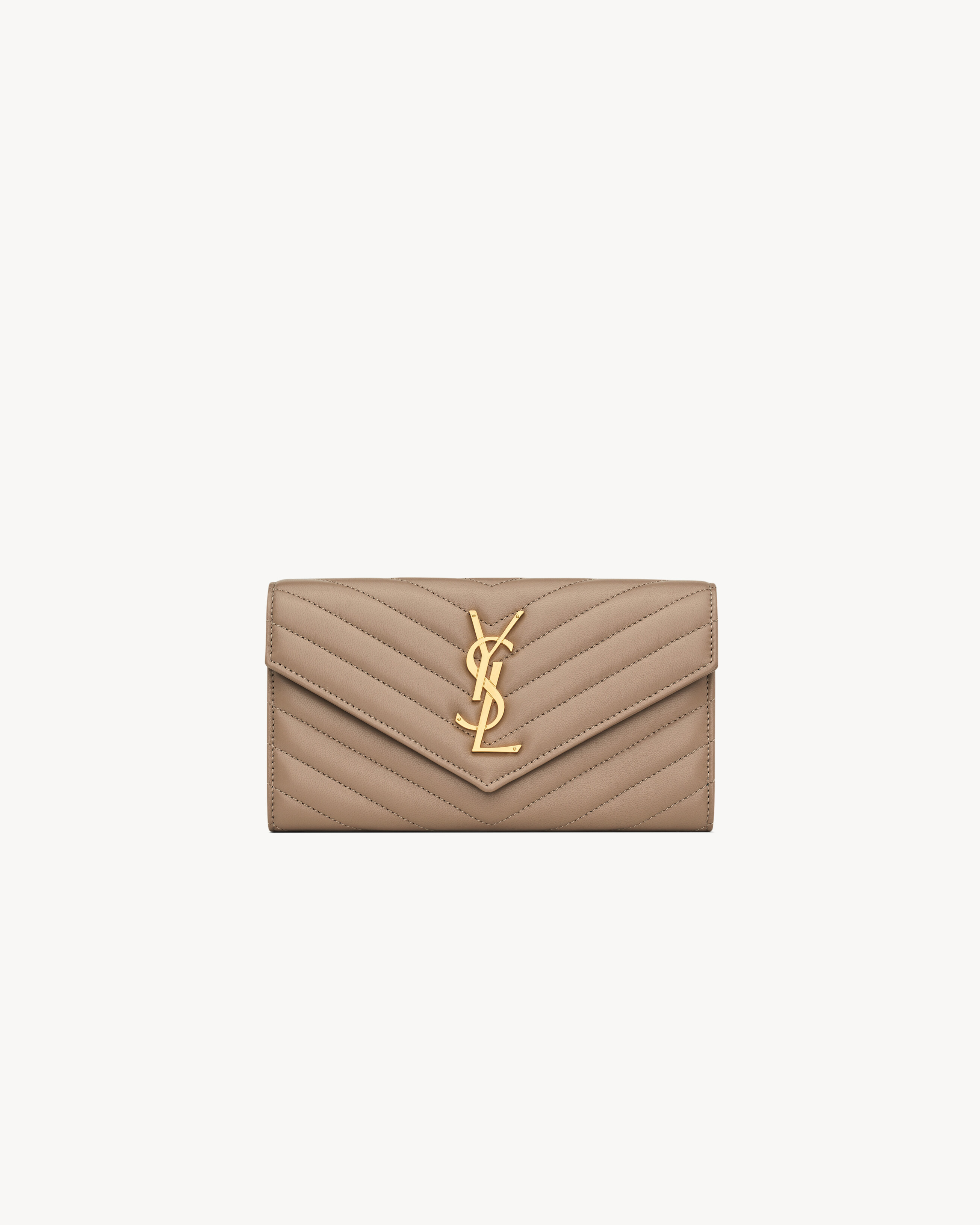 CASSANDRE MATELASSÉ LARGE FLAP WALLET IN LAMBSKIN - 1