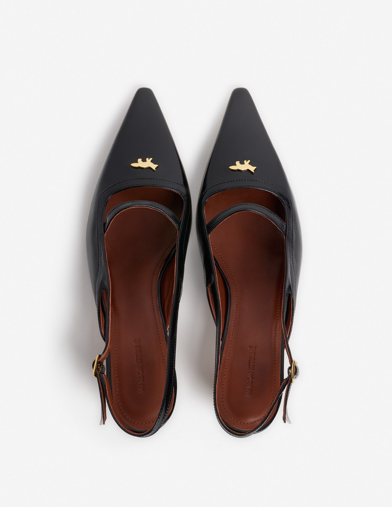 FESTIVE LEATHER POINTY SLING BACK 6