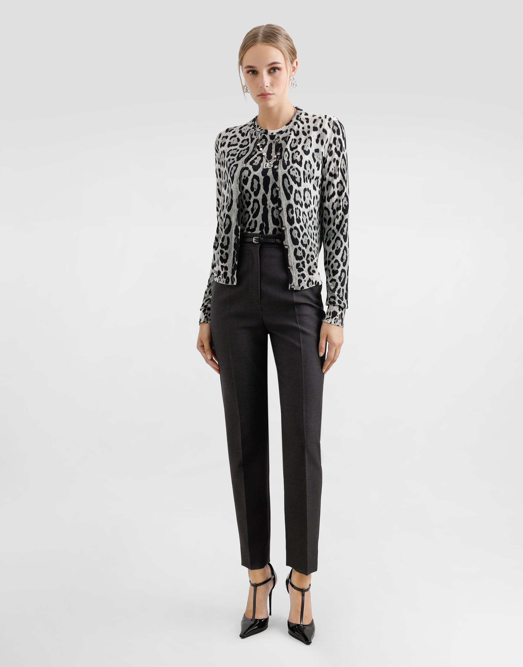 Leopard-print silk cardigan - 2