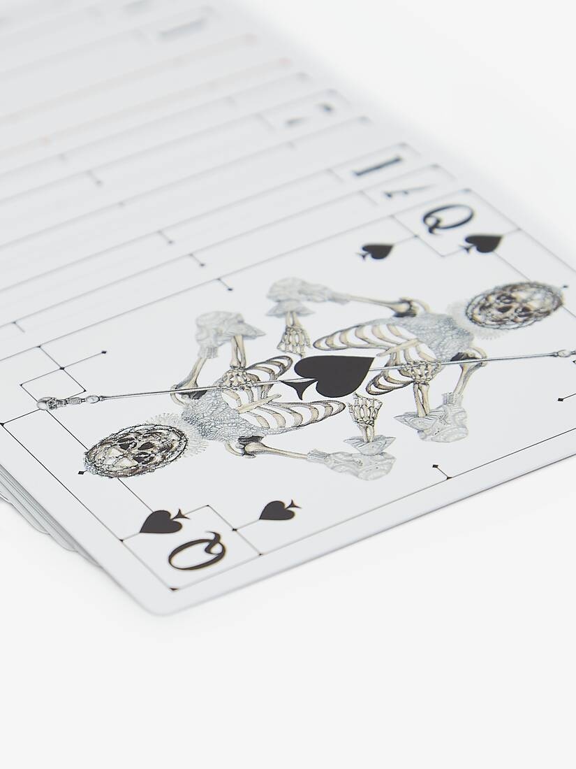 Skull Leather Playing Card Holder in Multicolor - 3