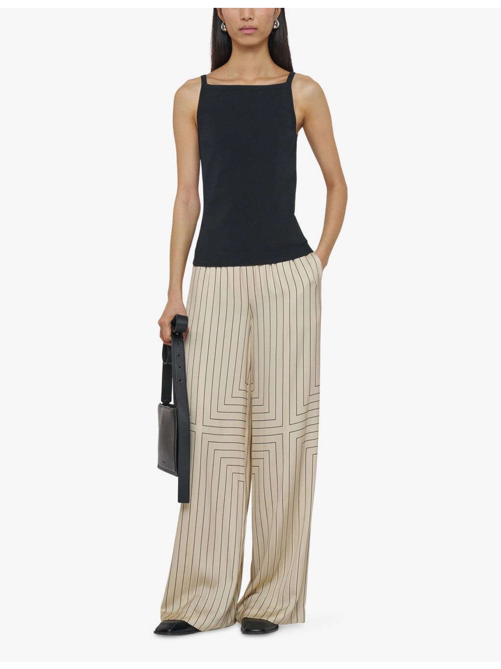Square-Neck Slim-Fit Stretch-Knit Vest - 2