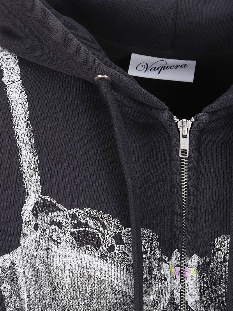 trompe l'oeil zip-up hoodie 3