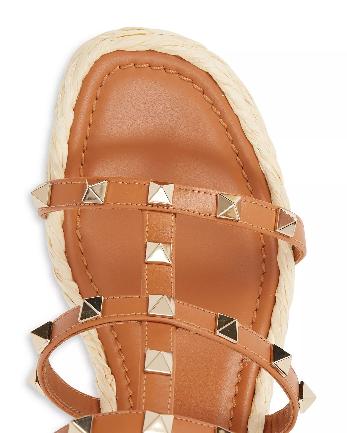 Women's Strappy Studded Espadrille Platform Wedge Sandals - 4