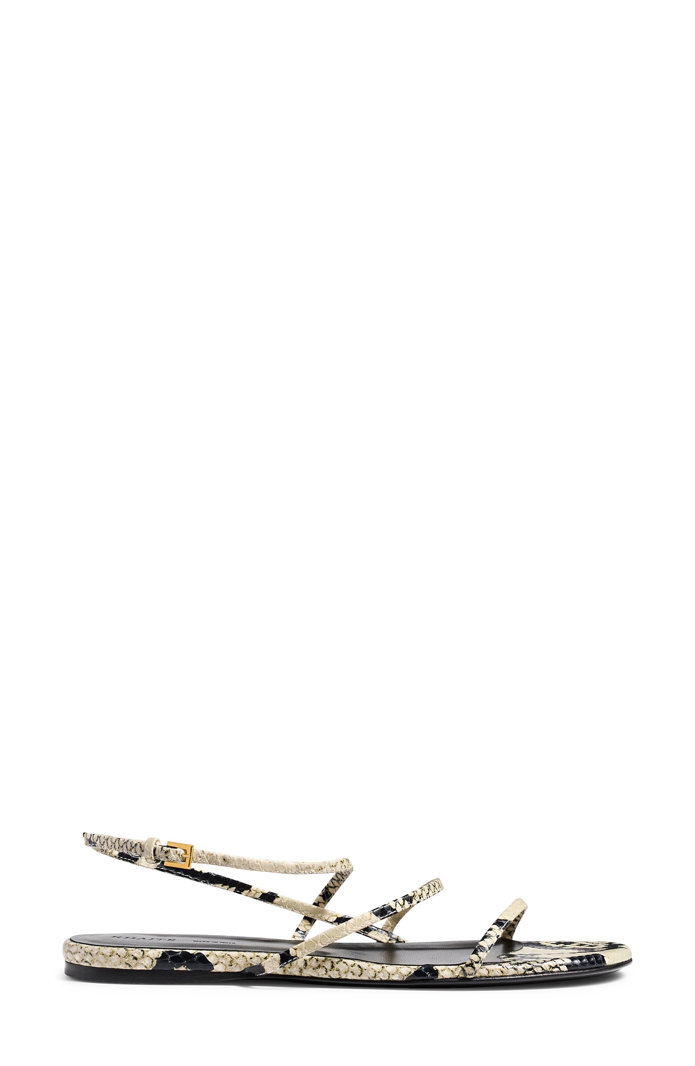 Khaite Loop Snakeskin Embossed Flat Sandal in Natural at Nordstrom - 2