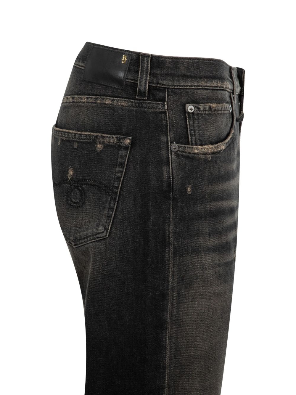 Cuffed X-BF distressed cropped jeans - 2