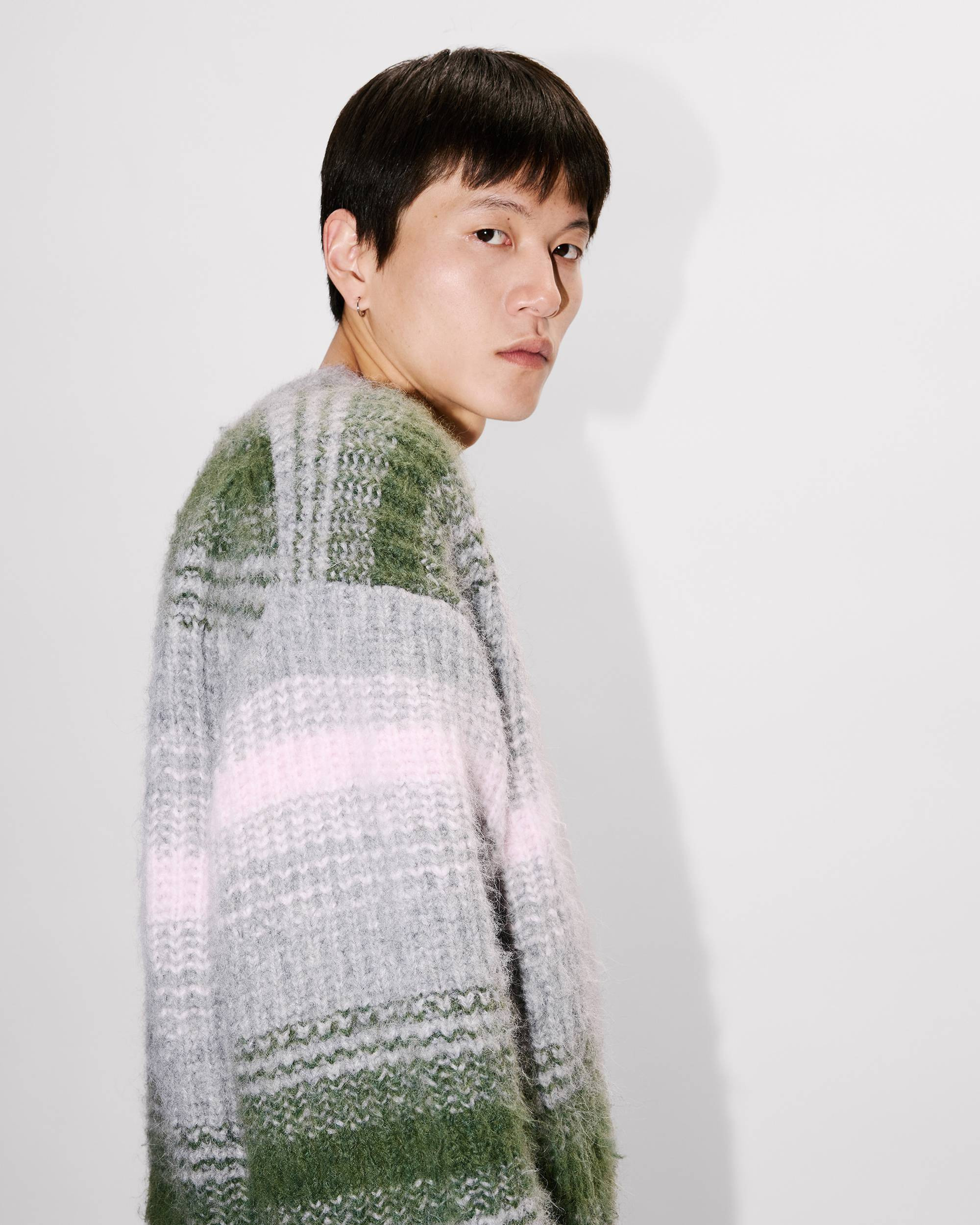 'KENZO Speed Stripe' jumper in mixed alpaca wool - 8