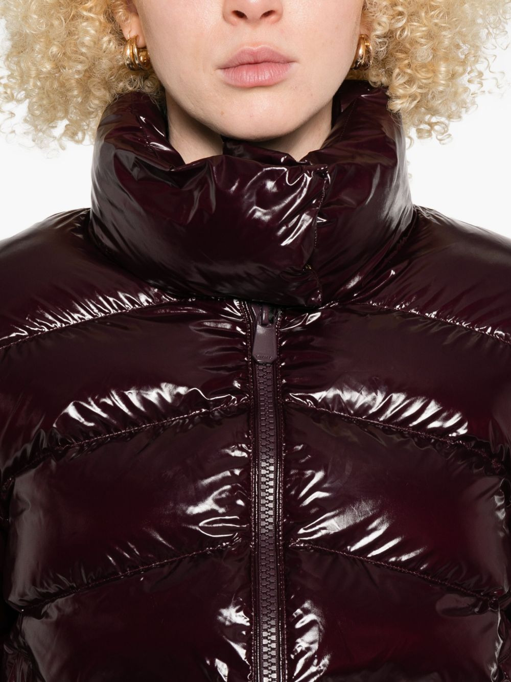 quilted shiny jacket - 5