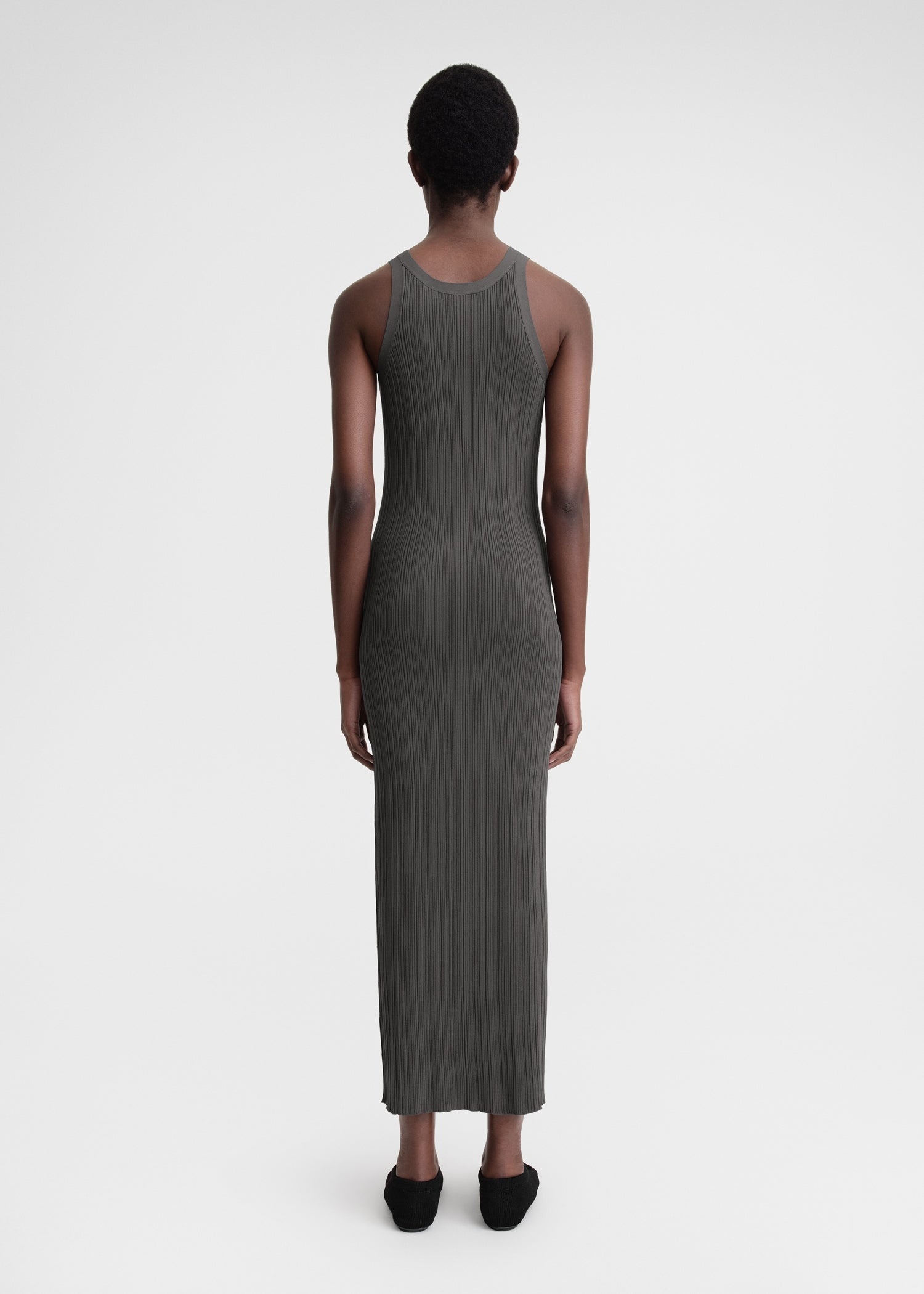 Seamless rib tank dress anthracite - 4