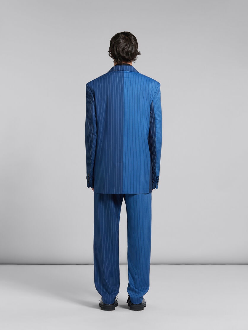 BLUE DÉGRADÉ PINSTRIPE WOOL BLAZER - 3