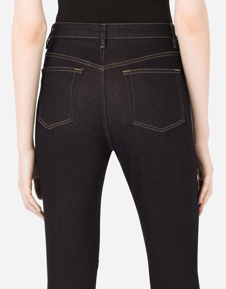 Stretch denim jeans with slits - 4