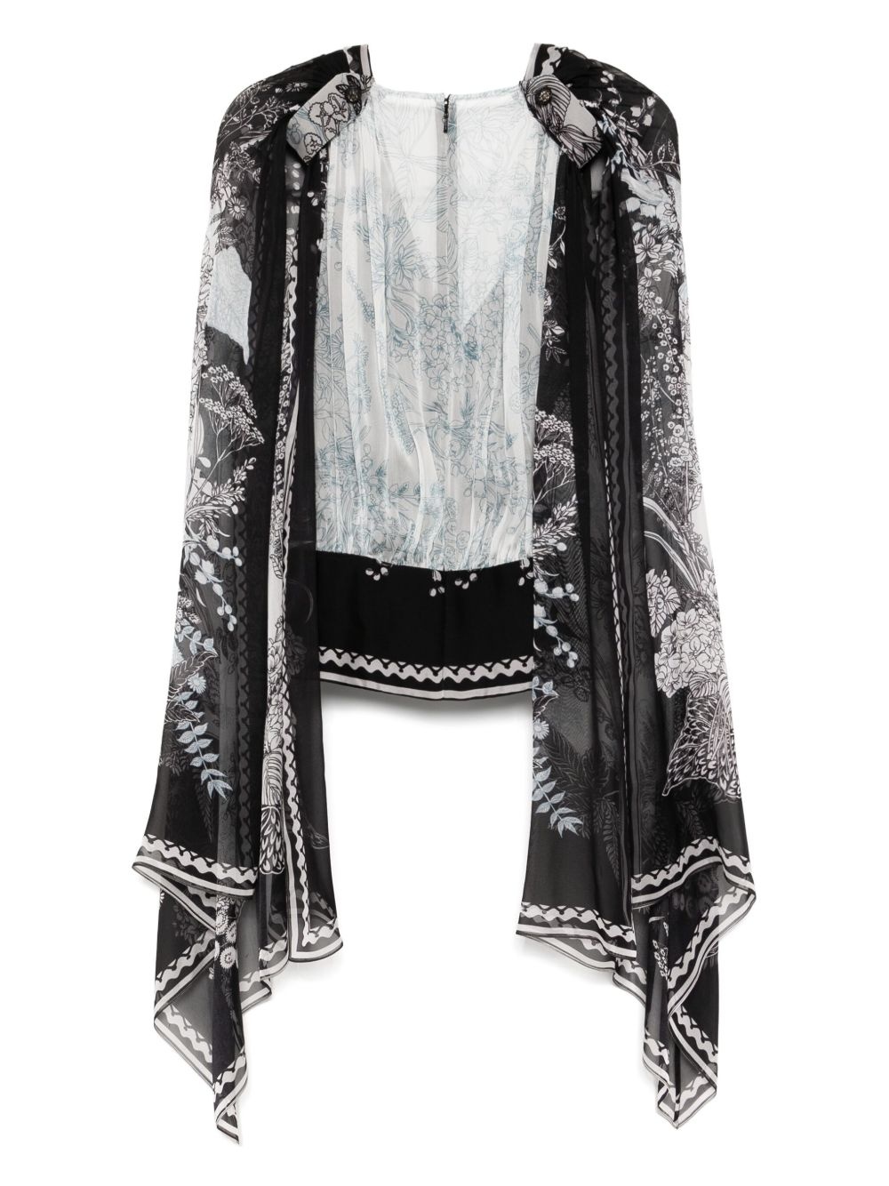 printed chiffon blouse - 2