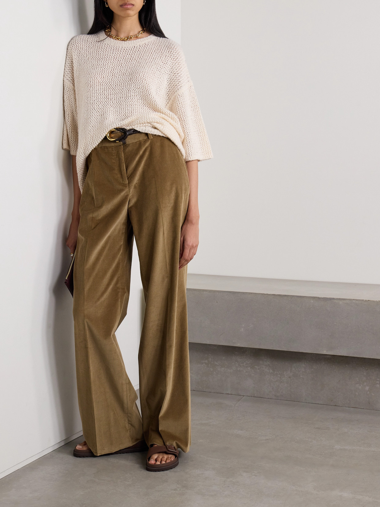 Selerino Oversized Open-knit Mulberry Silk T-shirt - 2