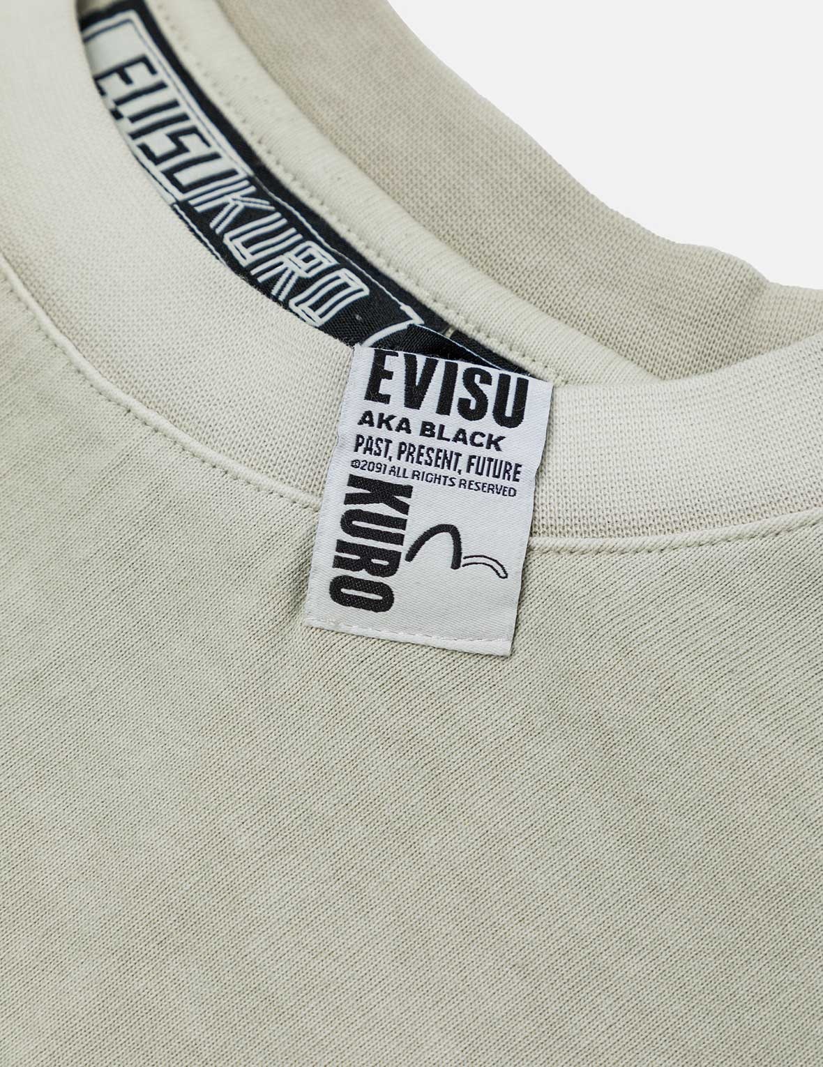 Seagull and Logo Print Washed Relax Fit T-Shirt - 10