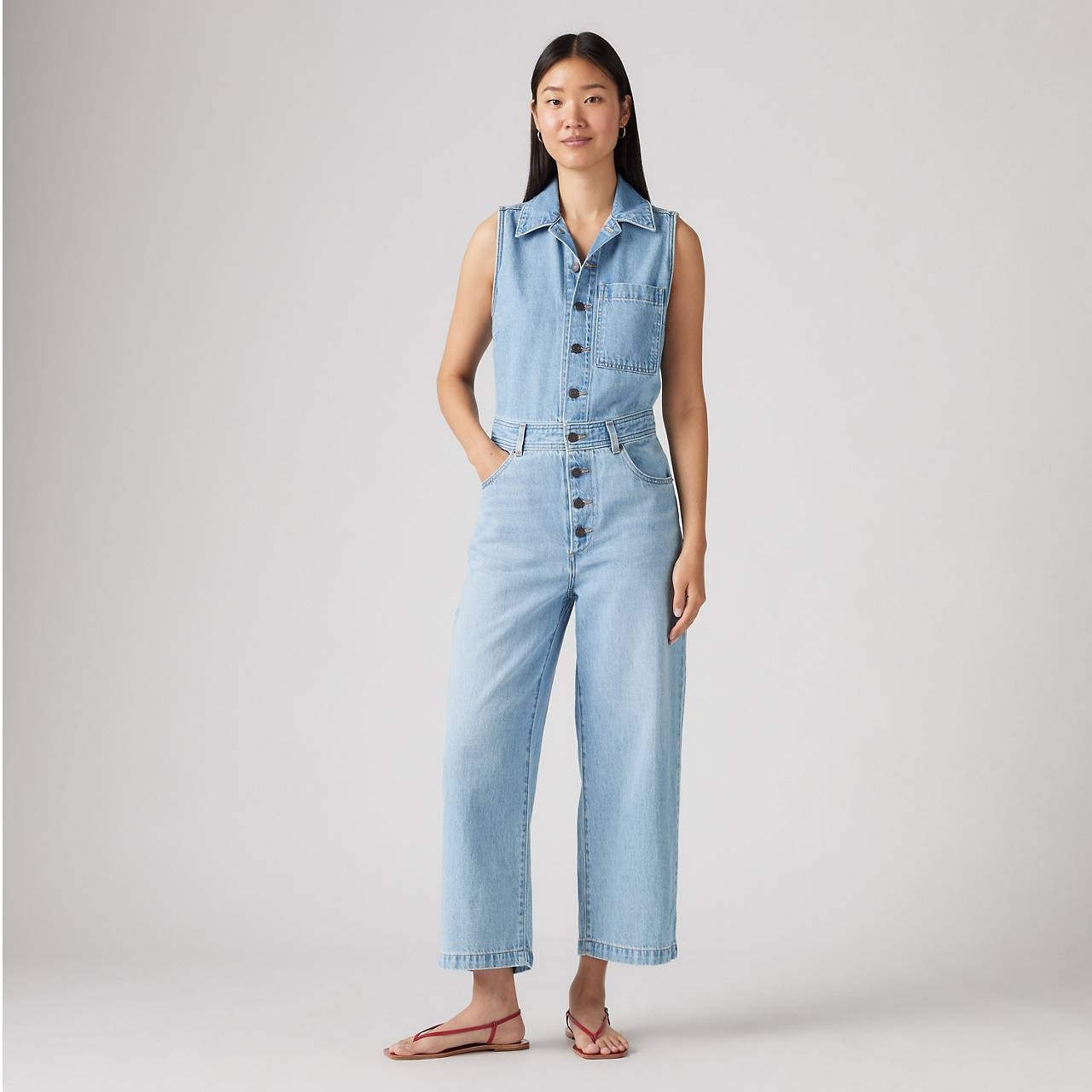 LIGHTWEIGHT SLEEVELESS JUMPSUIT - 2