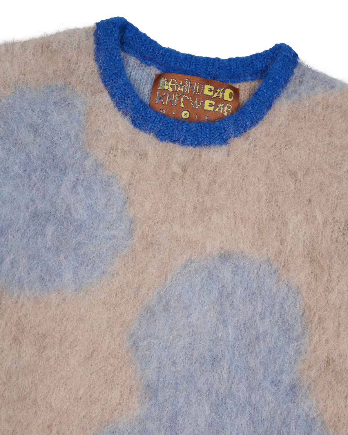 Boxy Knit Cow Print Sweater - Taupe - 3