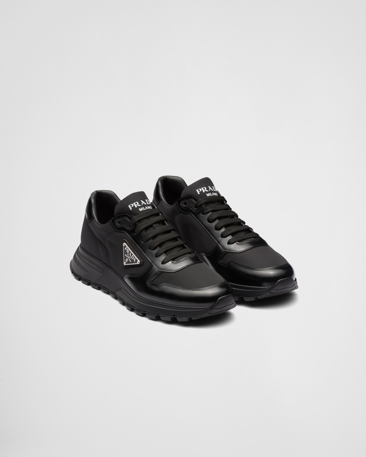 Prada PRAX 1 Re-Nylon and brushed leather sneakers - 2