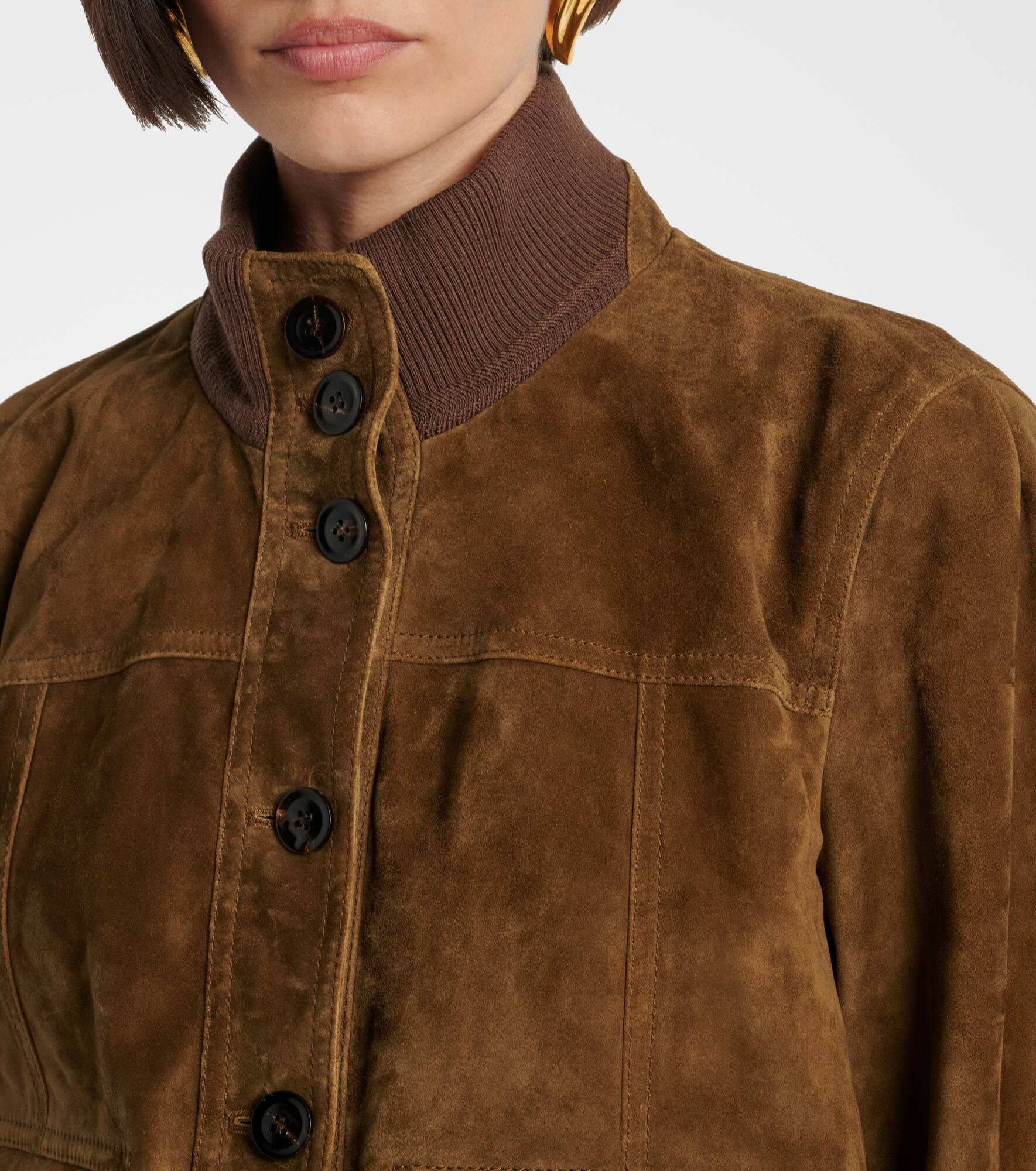 Suede bomber jacket - 4