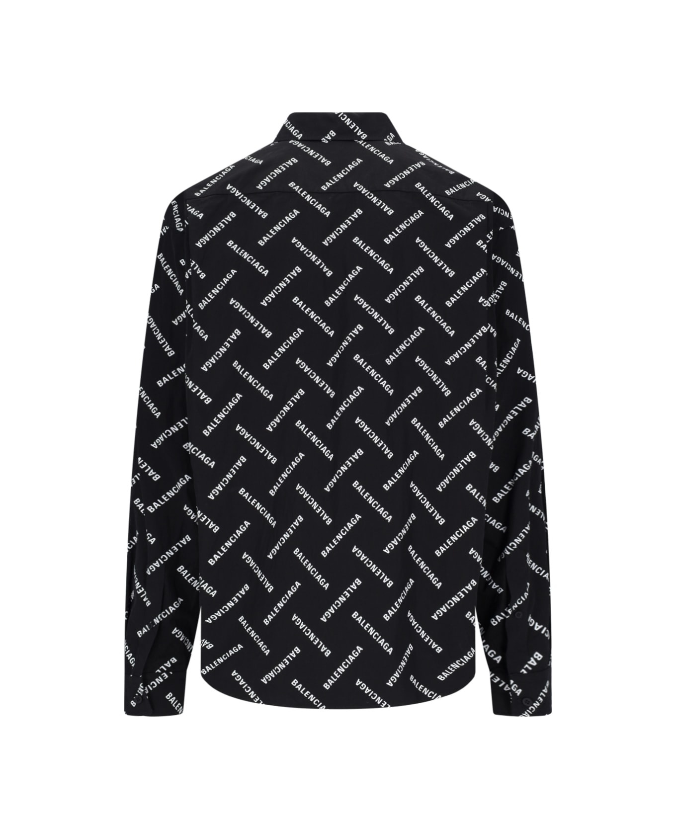 Allover Logo Printed Long-sleeved Shirt - 2