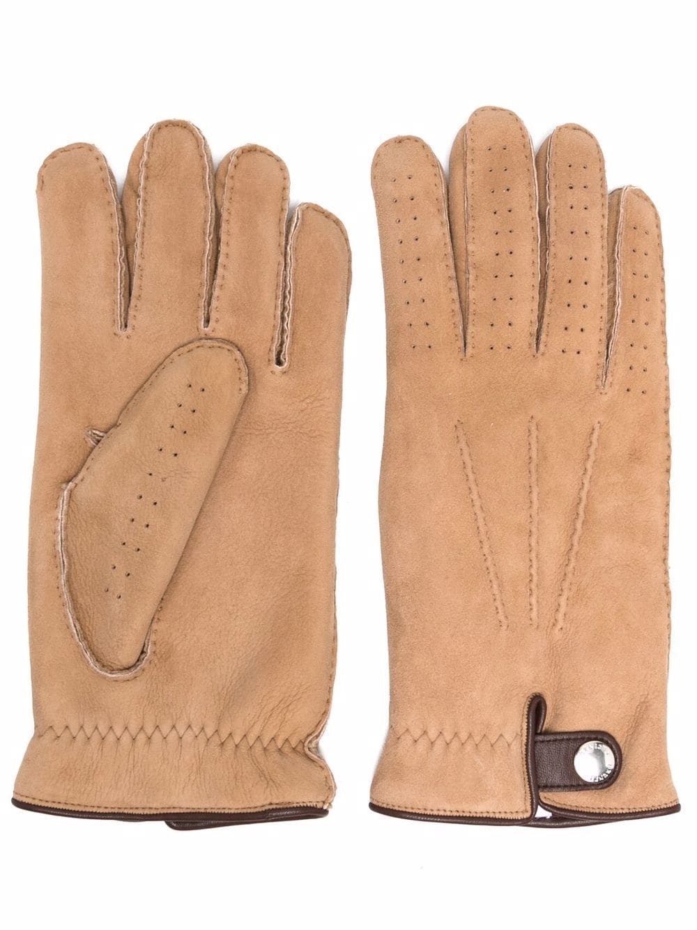 perforated sheepskin gloves - 1