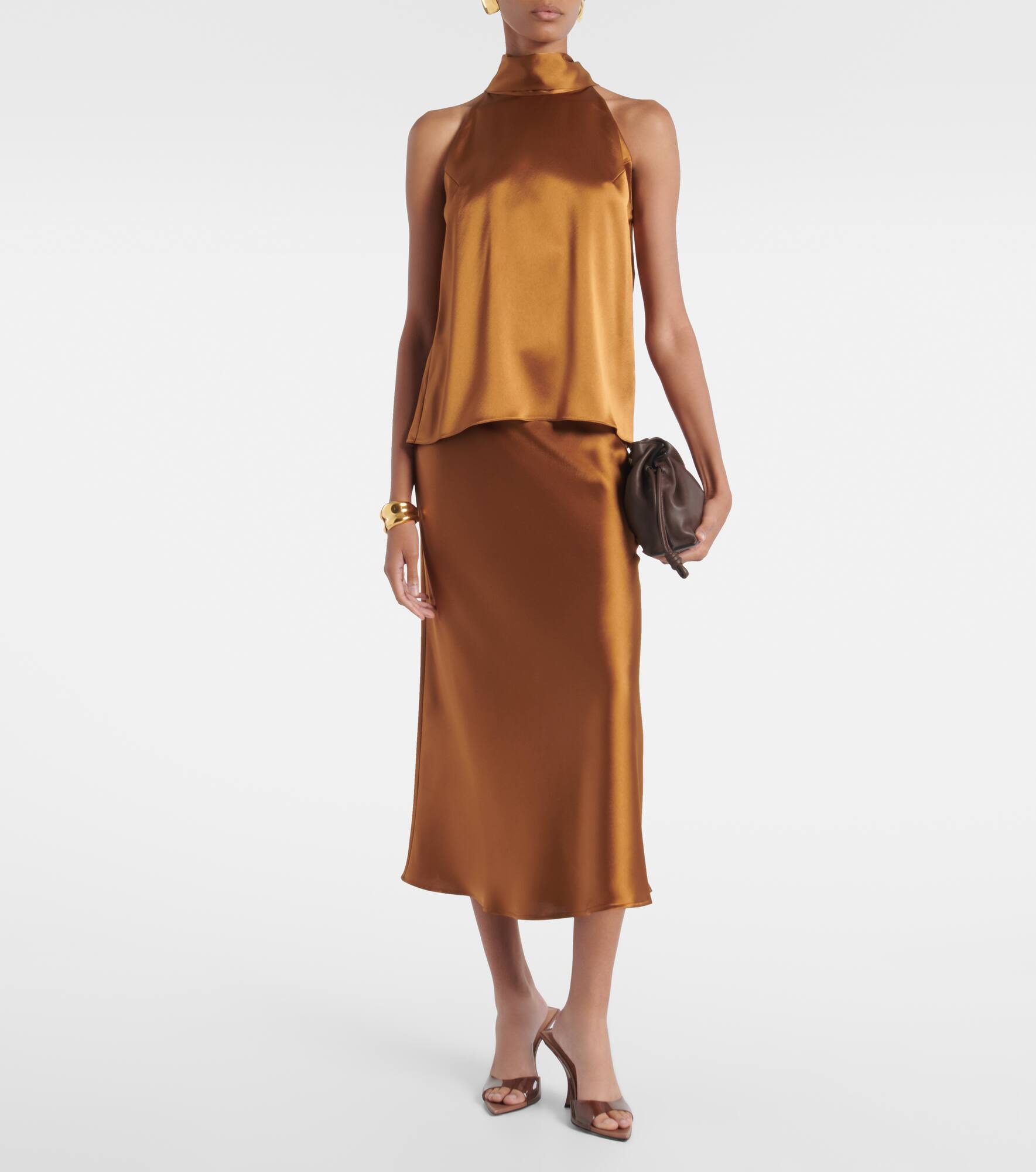 Valletta satin slip skirt - 2