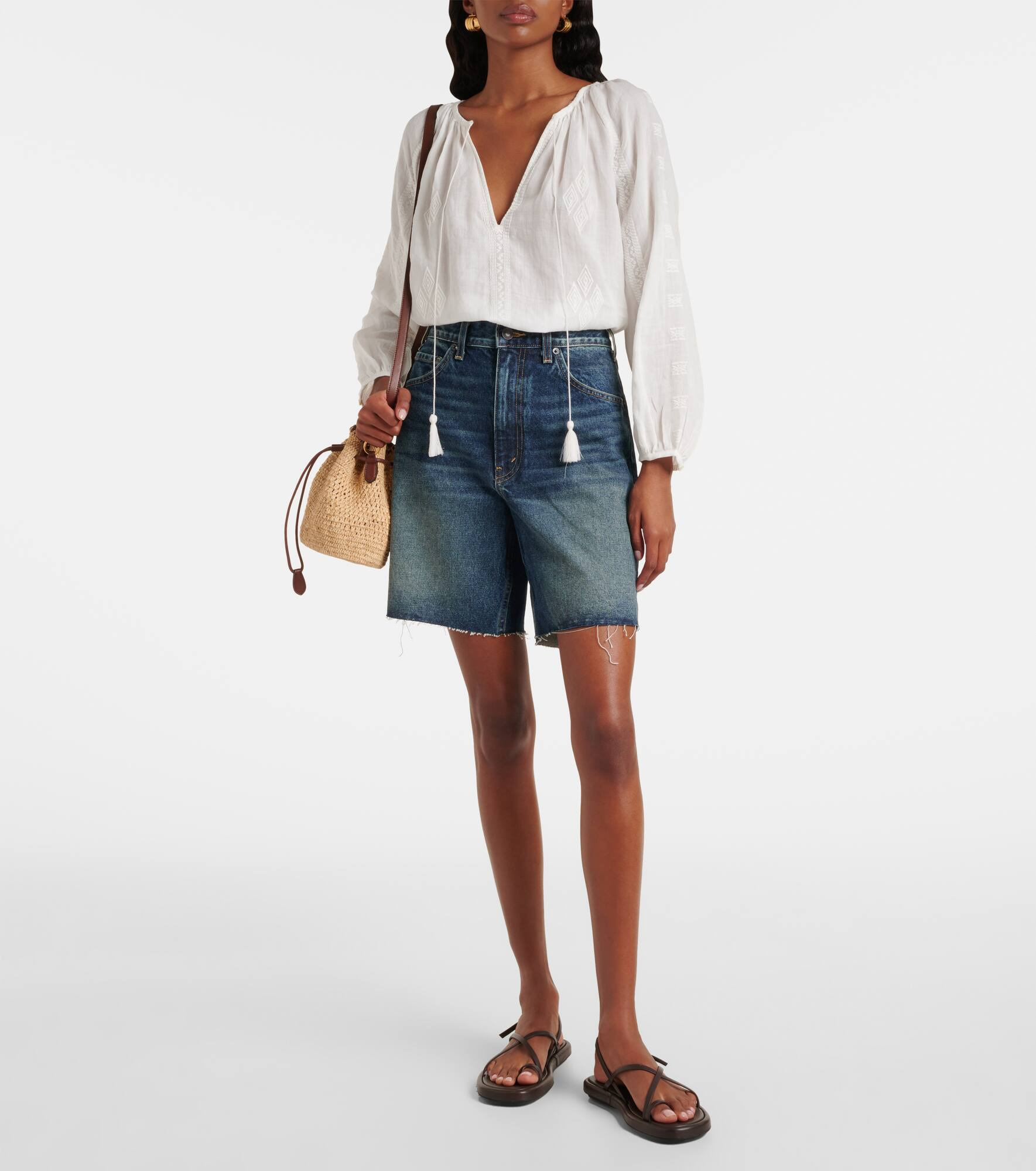 Russel low-rise denim shorts - 2
