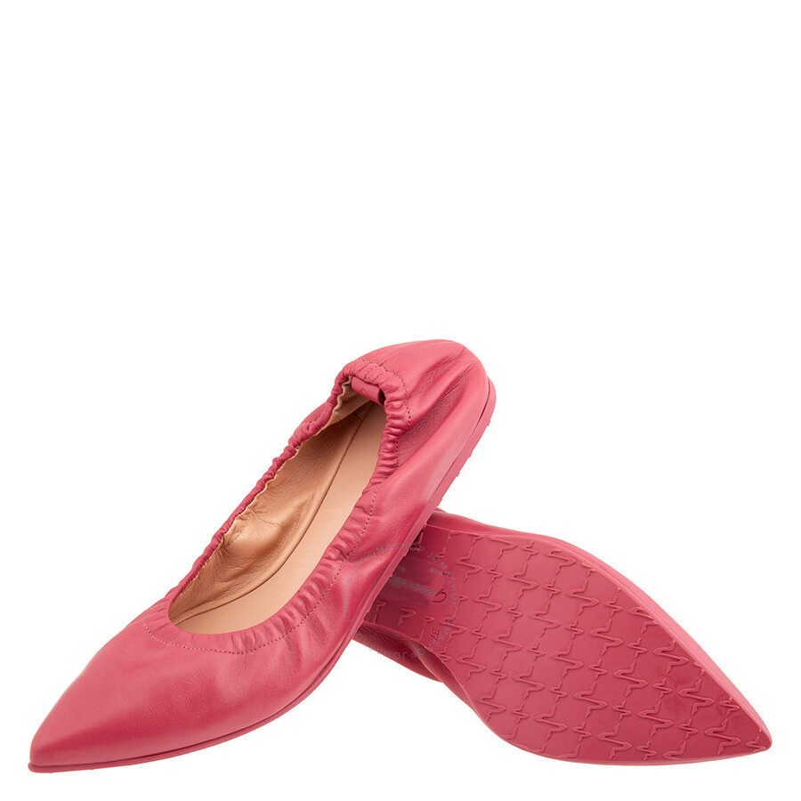 Gianvito Rossi Ladies Hibiscus Alina Ballerina Nappa Flats - 2