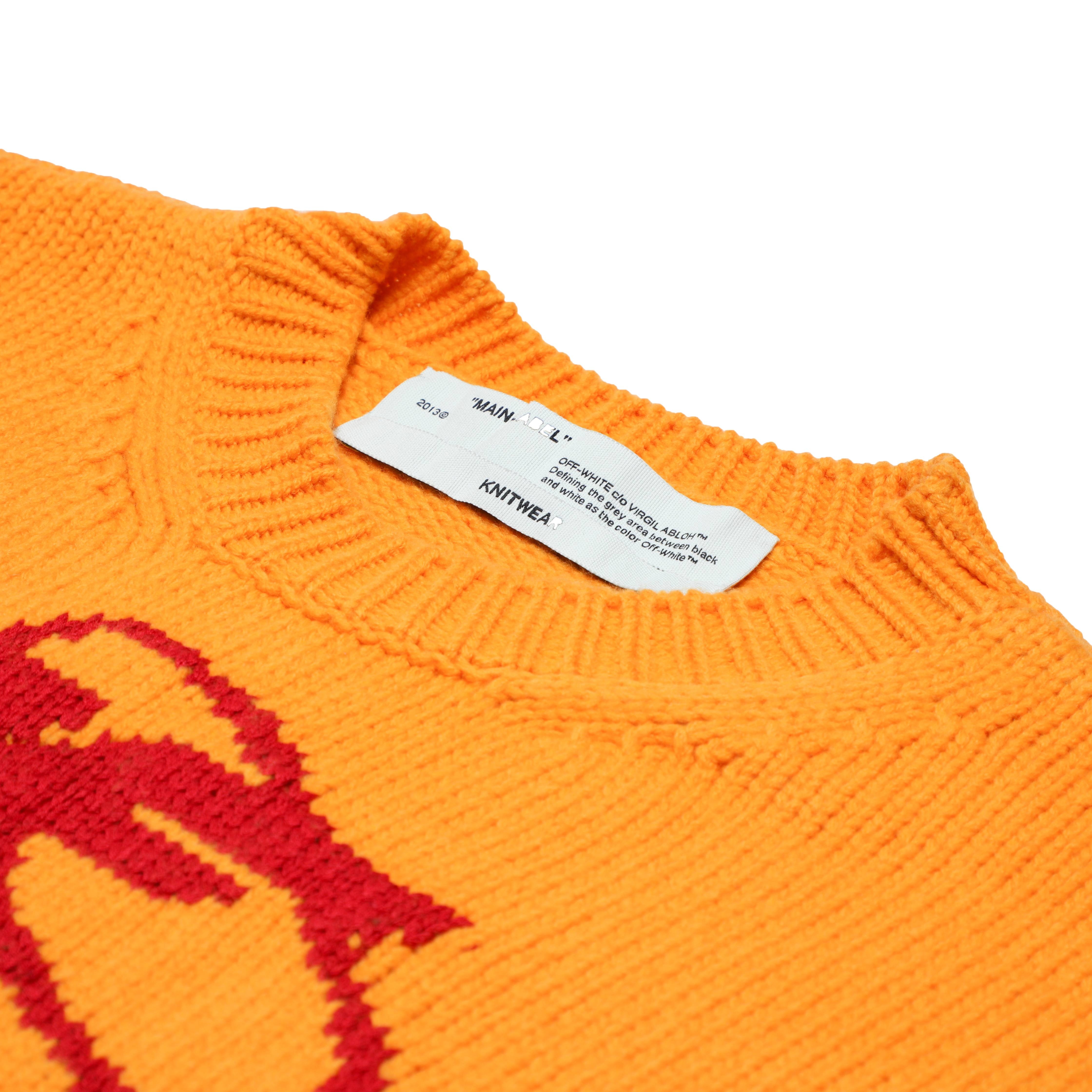Off-White Industrial Y013 Knit Crewneck 'Yellow' - 3
