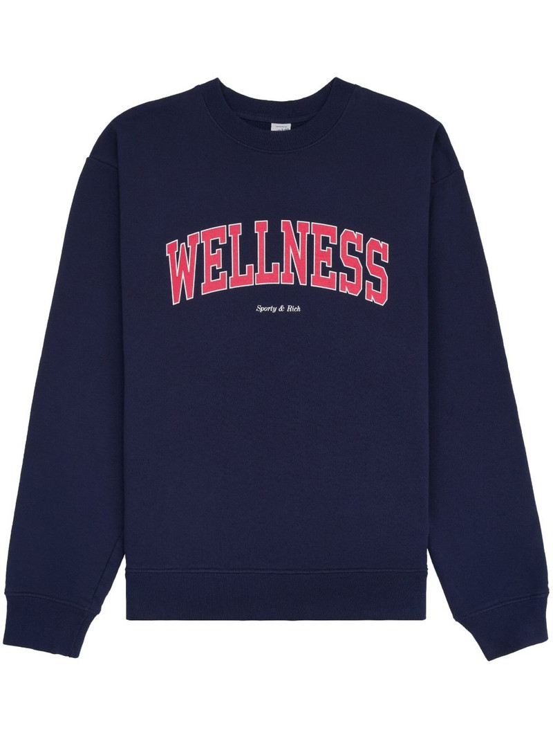 Wellness crew-neck cotton sweatshirt 1