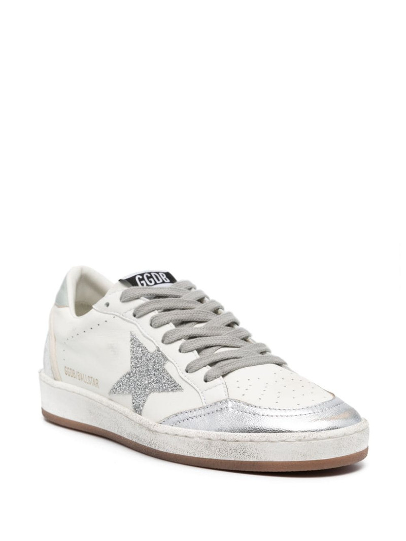 Golden Goose Ballstar glittered leather sneakers outlook