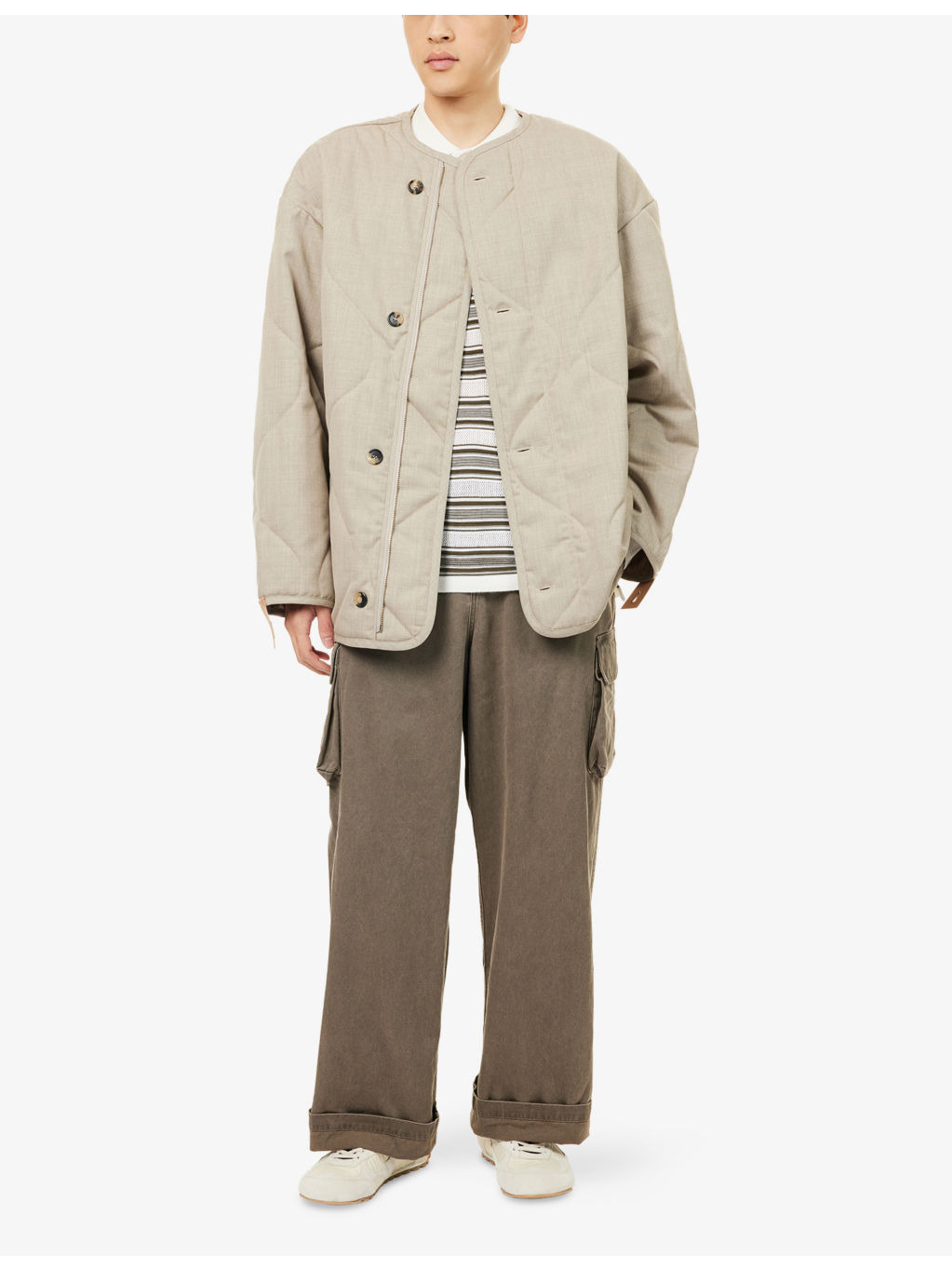 Quilted Loose-Fit Wool Jacket - 2