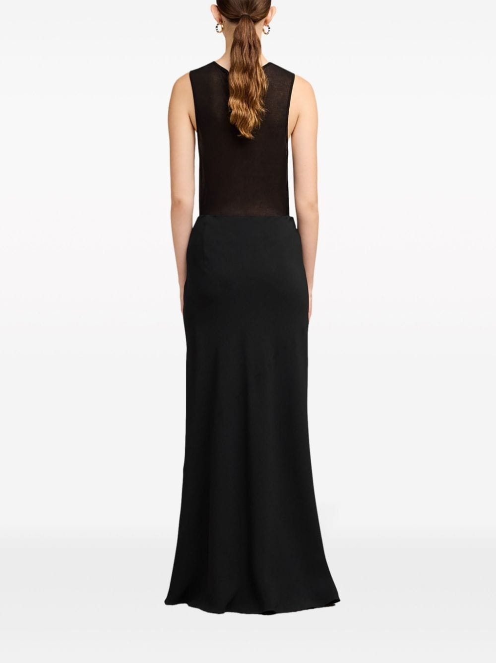 flared mid-rise maxi skirt - 4