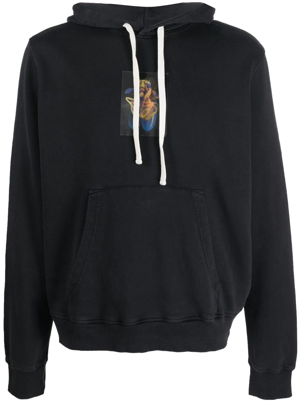 graphic-print cotton hoodie - 1