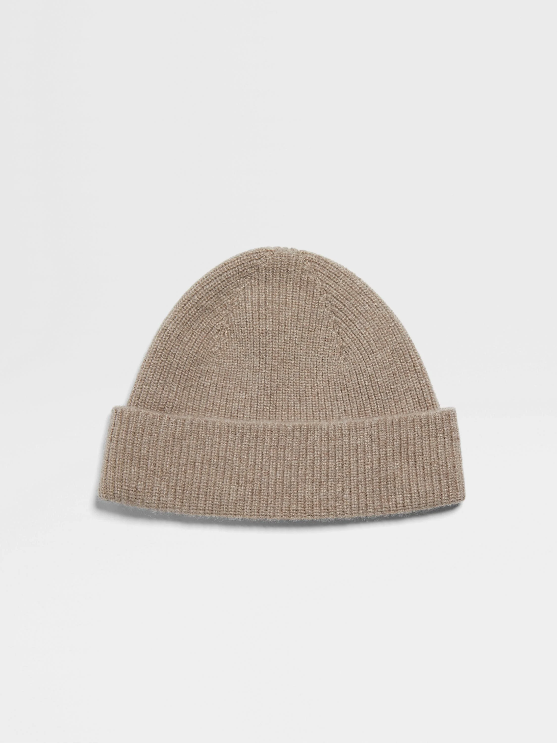 LIGHT TAUPE OASI CASHMERE BEANIE - 1