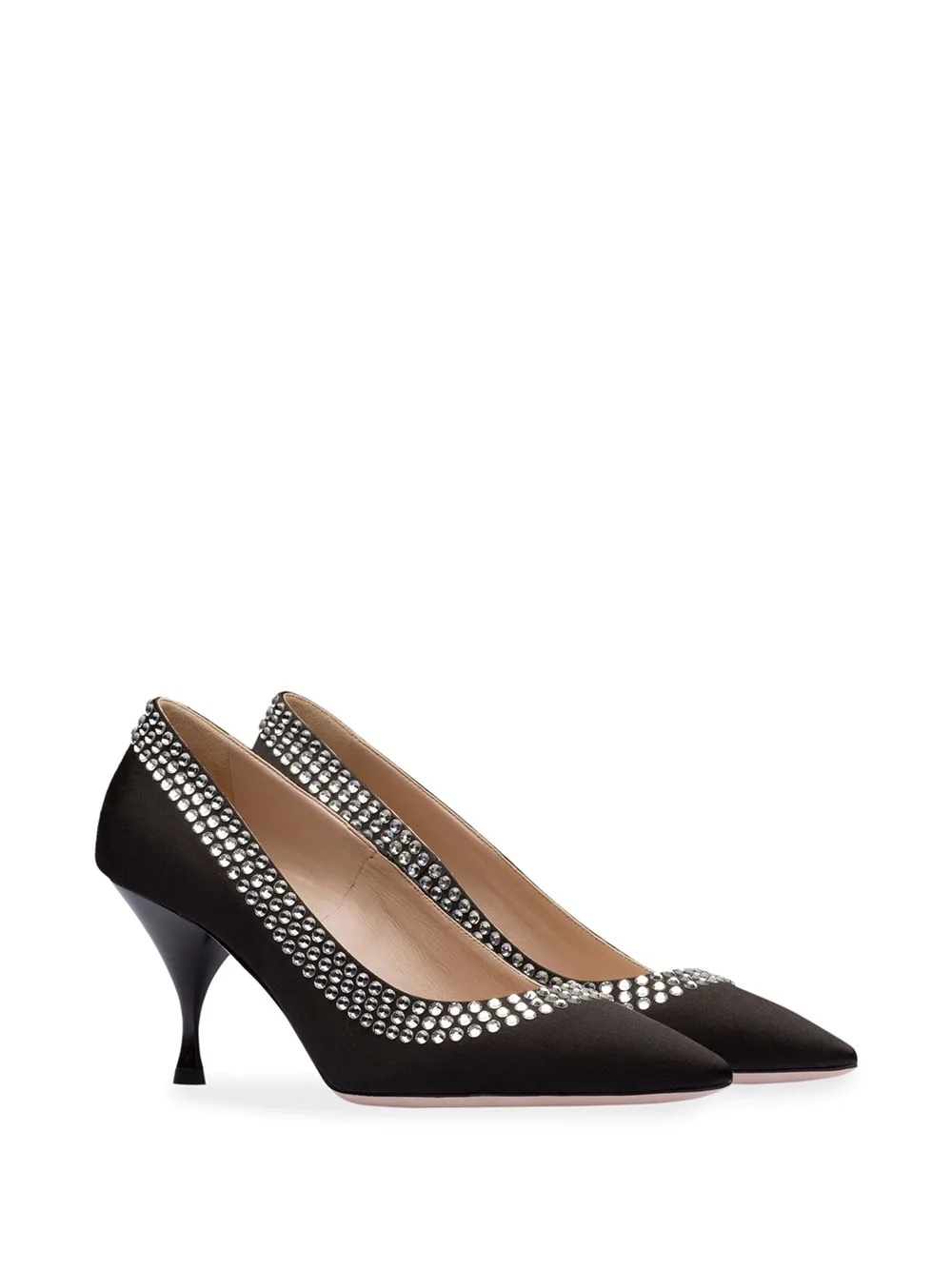 crystal-embellished 75mm pumps - 2