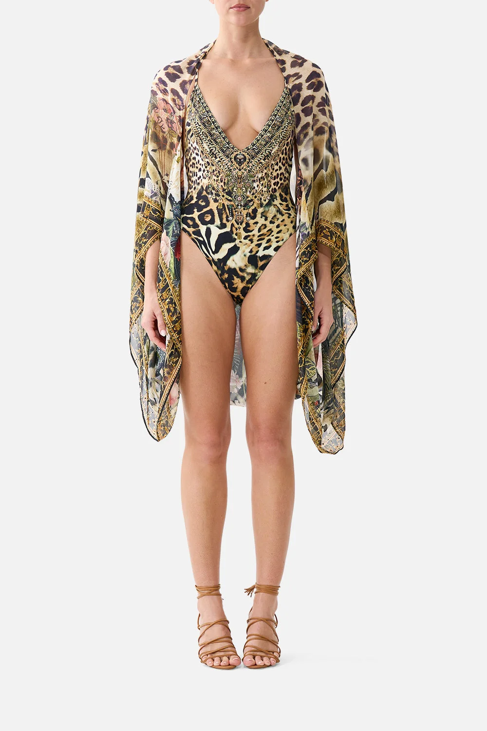 SILK CHIFFON SHRUG LEOTIGRA LAND - 1