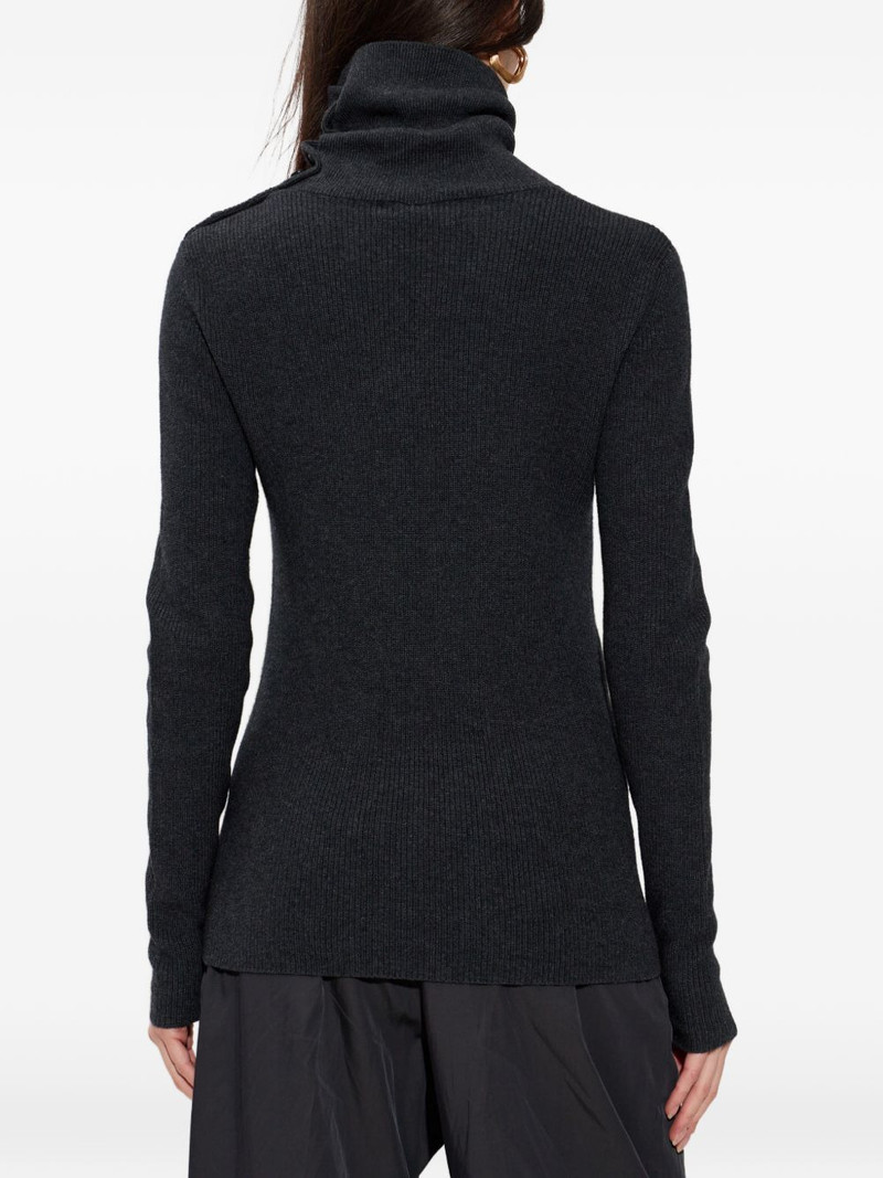 button roll-neck sweater 4