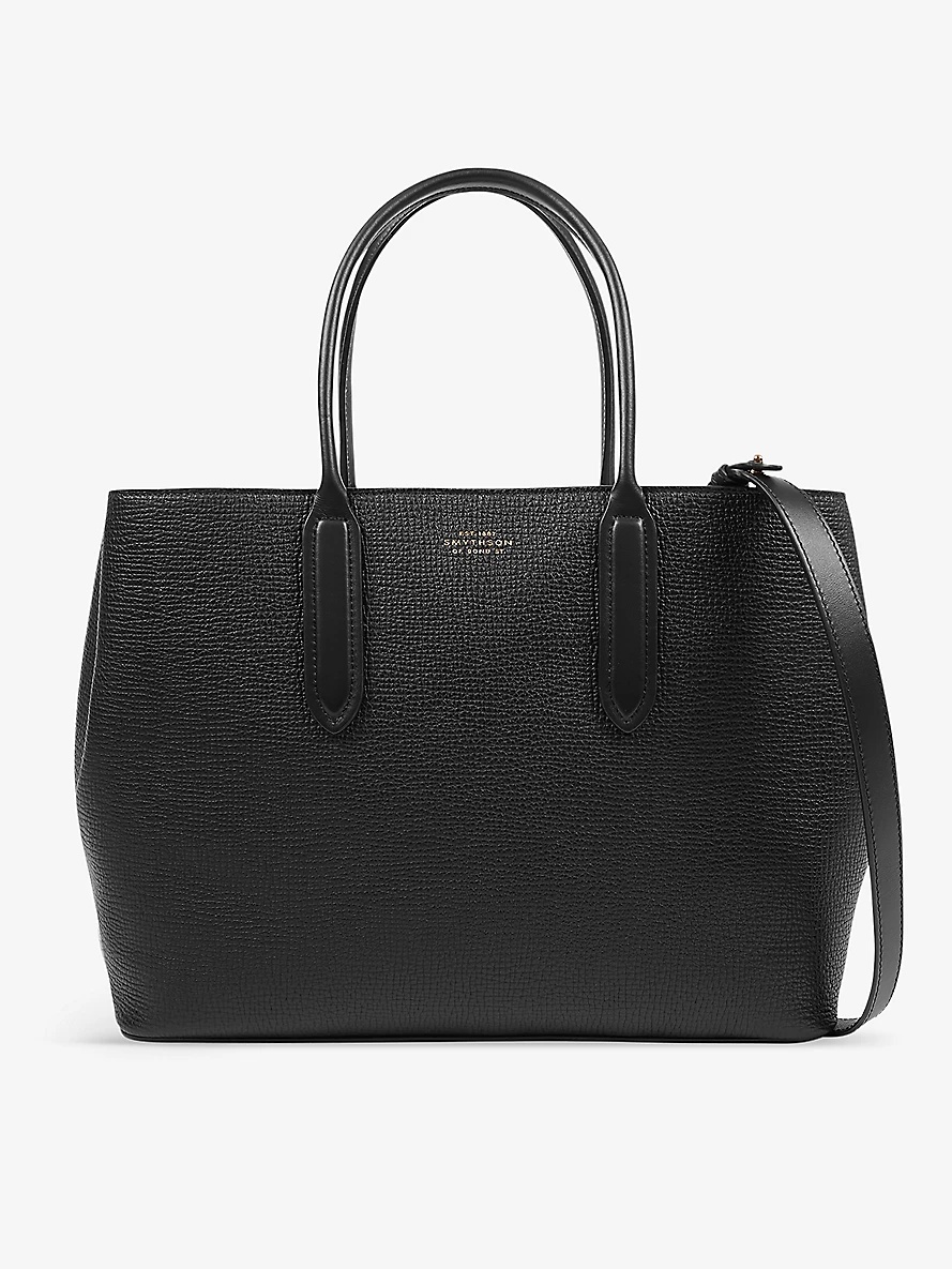 【SMYTHSON】Ludlow Small◆レザー◆エンボスロゴ トートバッグ Smythson Ludlow Small Day logo-embossed leather tote bag