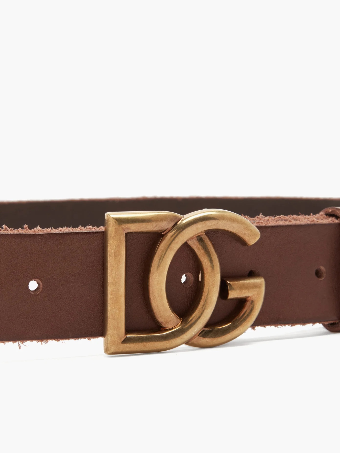 DG-buckle leather belt - 6