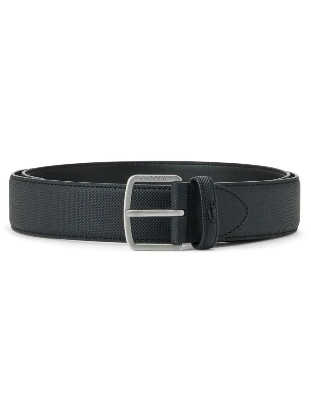 logo-engraved leather belt - 1