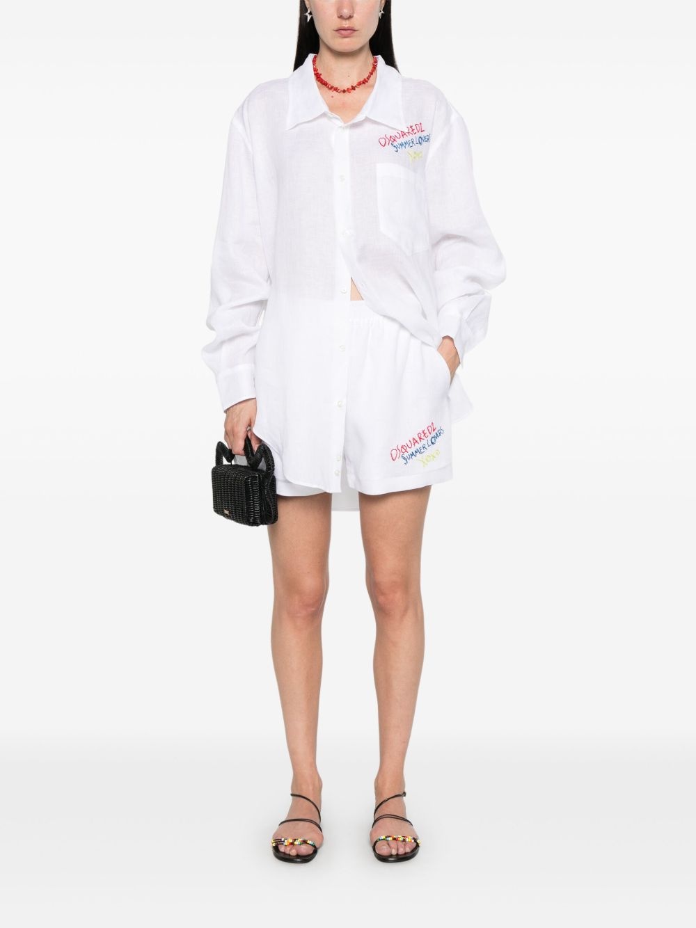 logo-embroidered shirt - 2