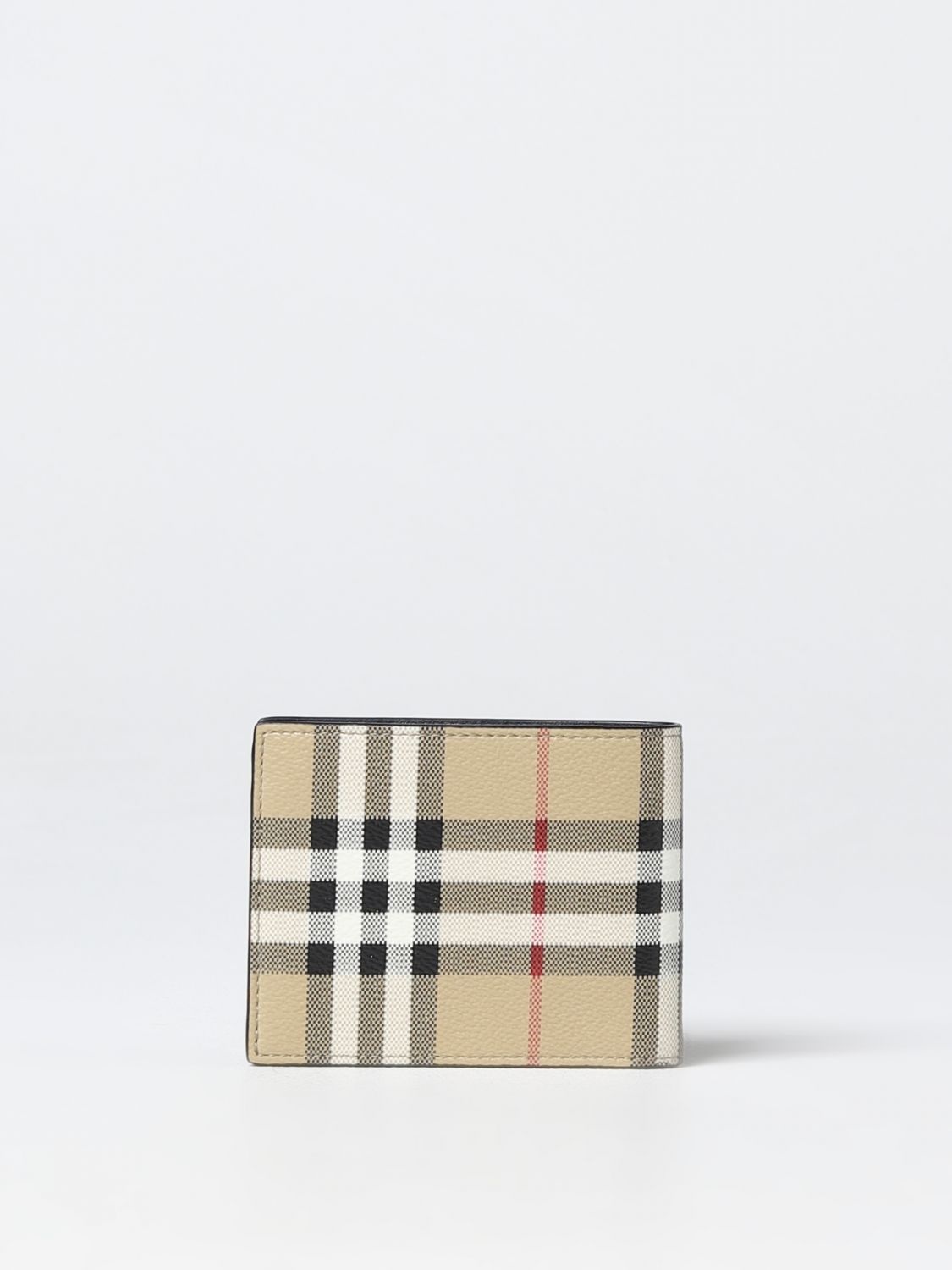 Burberry Flint pochette in saffiano coated fabric with Check pattern