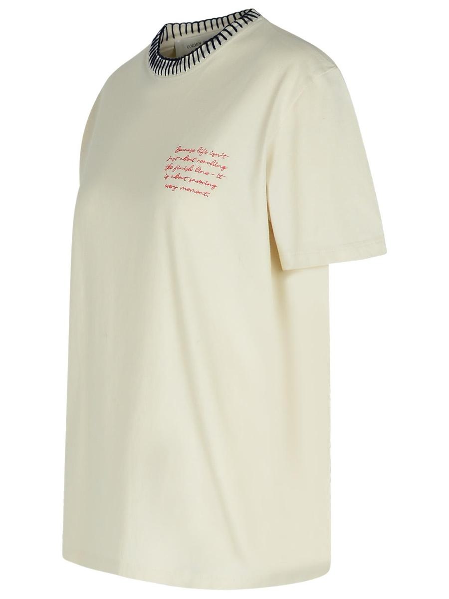 Golden Goose 'Journey' Ivory Cotton T-Shirt - 2