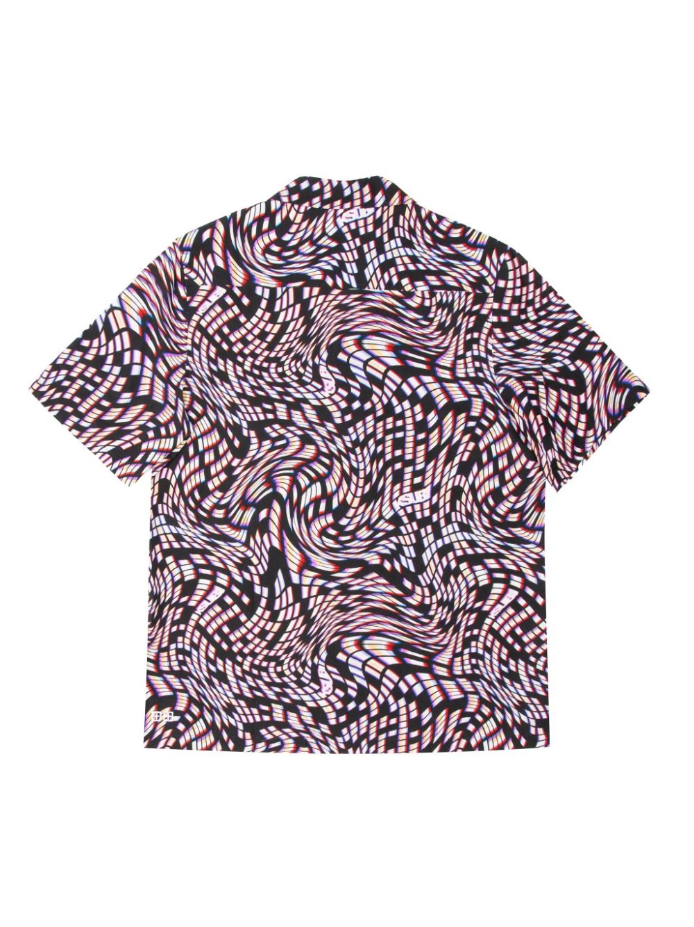 abstract-print button-up shirt - 2