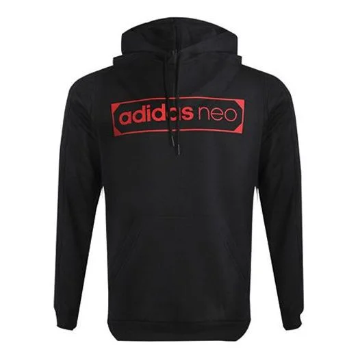 Men's adidas neo Logo Printing Sports Fleece Lined Black GP4851 - 1