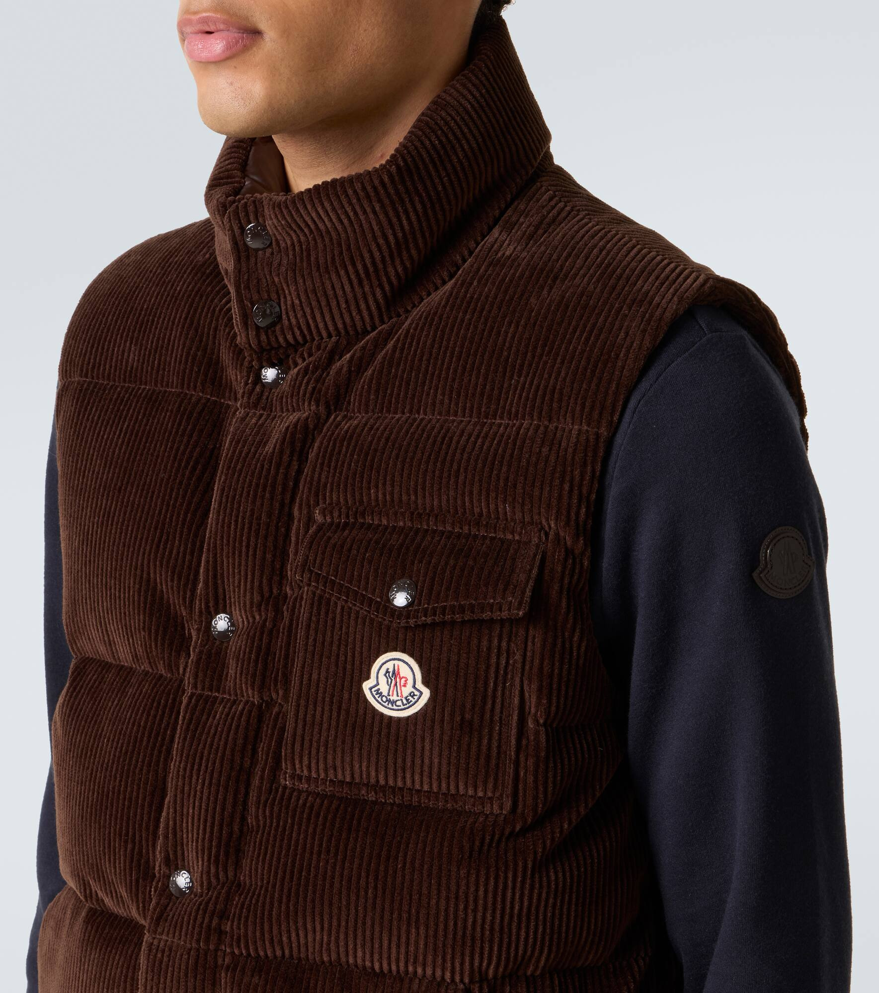Agen cotton corduroy down vest - 5