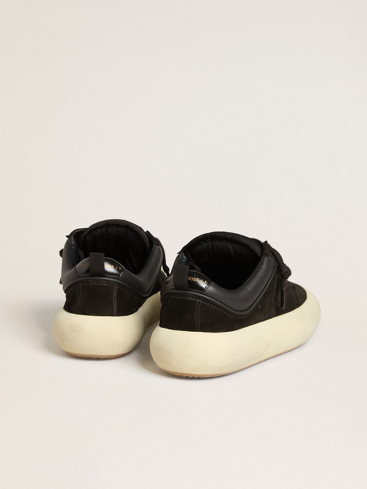 Women's Space-Star Cube in black suede with perforated star - 4