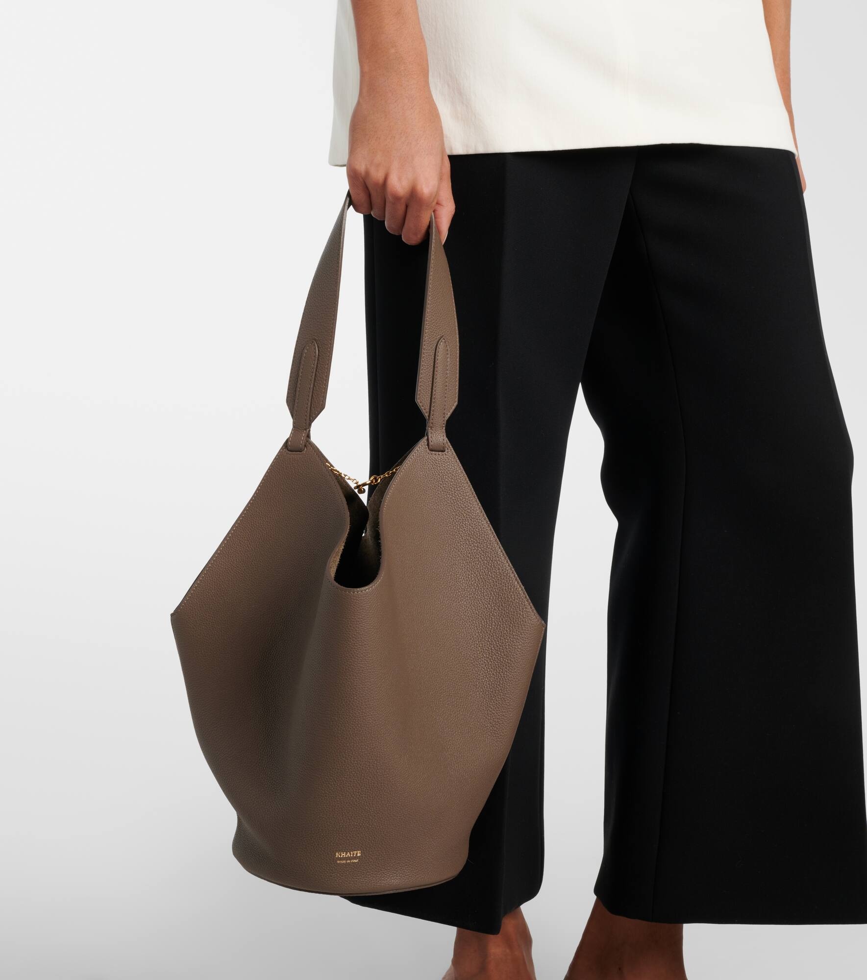 Lotus Small leather tote bag - 2