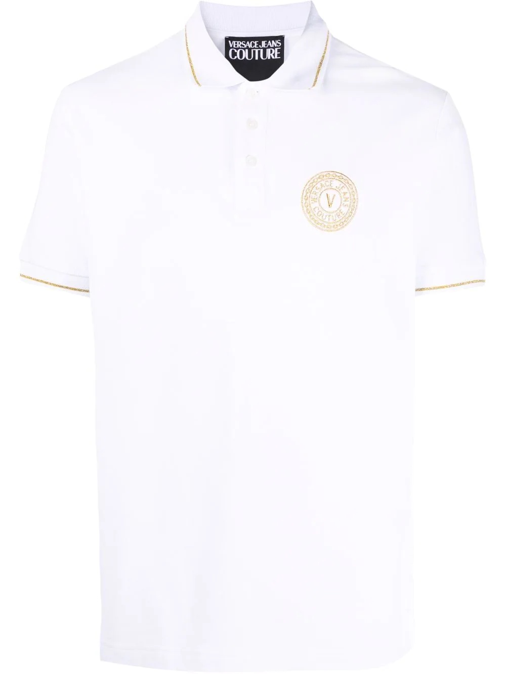 V-Emblem cotton polo shirt - 1