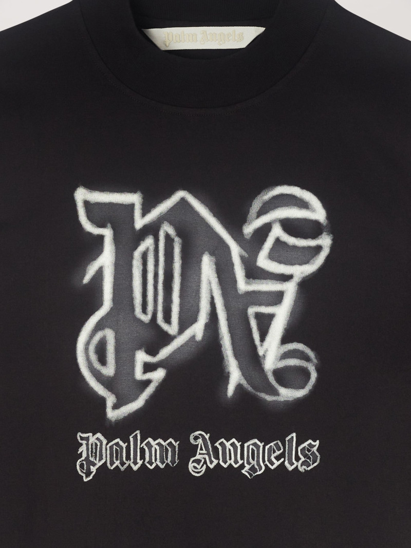 Spray Monogram Crop T-Shirt 3