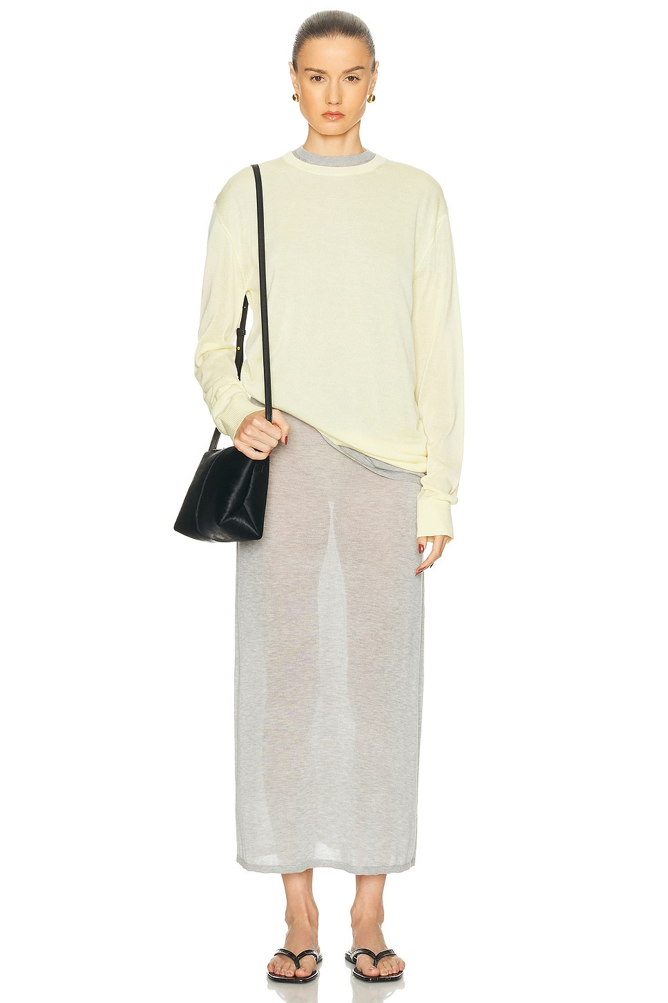 Long Sleeve Tee Knit Sweater - 4